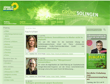 Tablet Screenshot of gruene-solingen.de